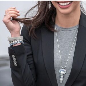 Touchstone Crystal Pendant versatile  Swarovski Crystals adjustable